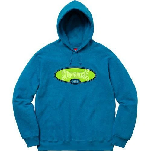Sweat à capuche polaire Supreme Reverse foncé aqua moyen S/S 18