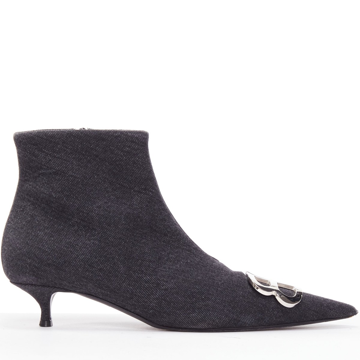 BALENCIAGA Demna BB Knife grey denim booties EU38.5 | eBay BALENCIAGA Demna BB Knife grey denim booties EU38.5 | eBay