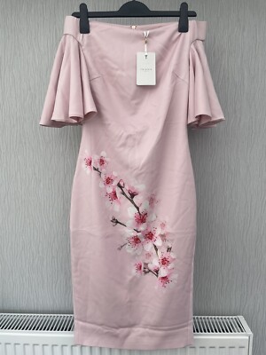 Ted Baker Calinda Cherry Blossom Dress, Size 1, UK UK