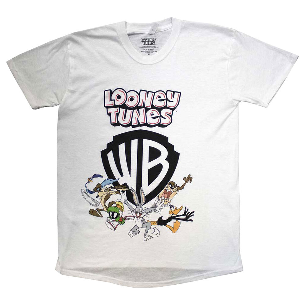 Looney Tunes Warner Bros Shield Graphic Tee for Fans of Classic Cartoons