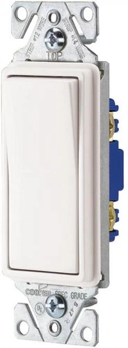 10 Eaton 15-amp Single Pole White Rocker Indoor Light Switch