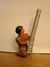 Vintage, Barclay 1950's Pod Foot, Metal Soldier, Anti-Aircraft Gun, B258, 54mm