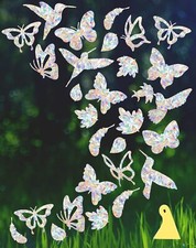 36 Pieces Window Decals for Bird Strikes, Bird, Butterfly, Feather, Leaf