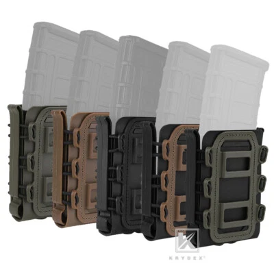 KRYDEX Soft Shell 5.56mm 7.62mm Mag Pouch Magazine Carrier with Molle Clip