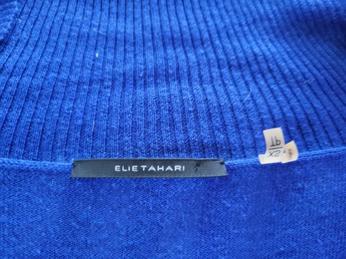 Elie Tahari Women Silk Cashmere Blend Blue Sweater Size XS - Picture 3 of 11