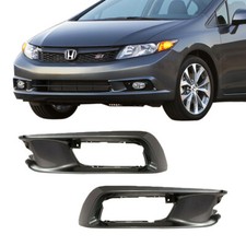 For 2012 Honda Civic Sedan Lx Ex Ex-l Front Bumper Fog Light Fog Lamp Cover Kit