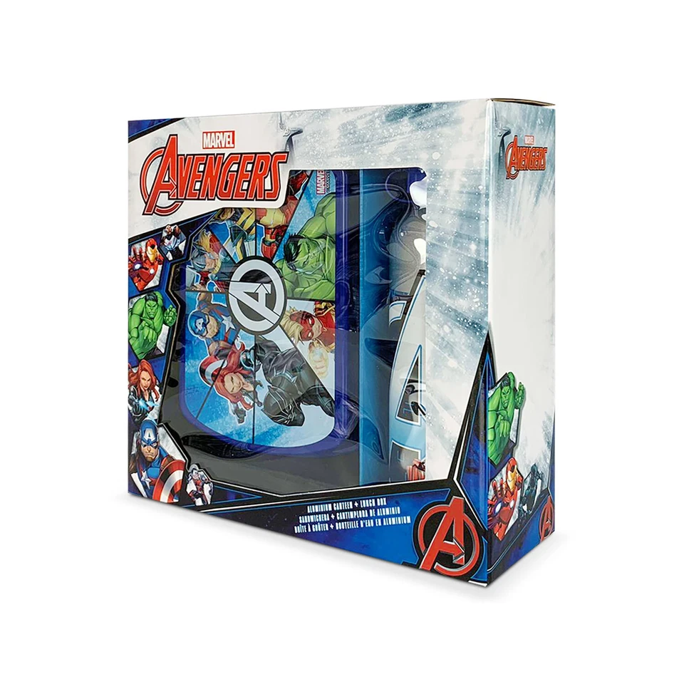 Set pranzo 2 pezzi Marvel Avengers ufficiale borraccia 500ml e portapranzo 5386 - Immagine 4 di 4