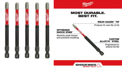 Milwaukee Tool 48-32-4566 3-1/2 In. Phillips #3 Shockwave Impact Duty Power Bit