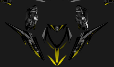 Yamaha Raptor 700R ATV Quad Graphics Kit 2013-2024 Custom Decals Stickers MX