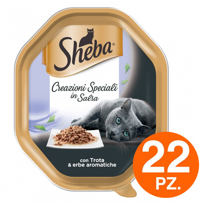 Sheba Creazioni Speciali in Salsatrota e erbe aromatiche Cibo Umido Gatti 85G