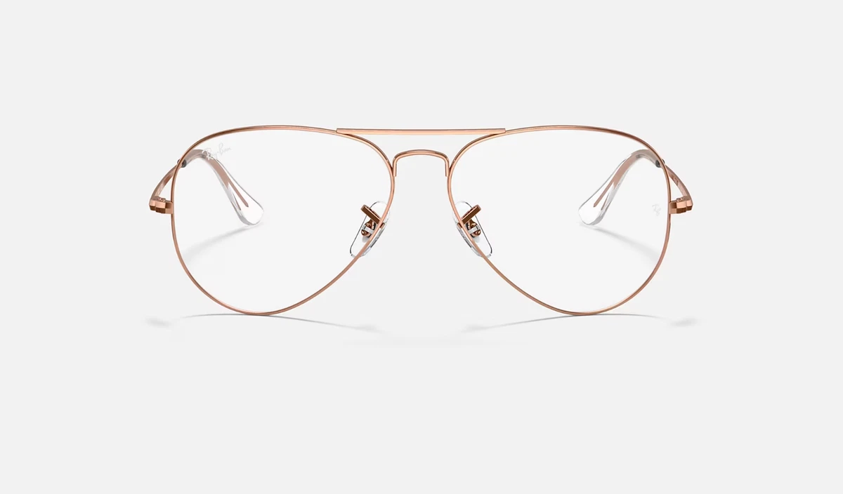 Rose gold top aviator eyeglasses