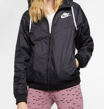 Nike Jacket Womens M XL Windrunner Hooded Sportswear Athleisure Black
