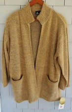 Vtg Women's LIZSPORT Getting Cozy SWEATER, Shawl 1994 MED - Cardigan NOS w/ Tags