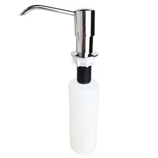 Kitchen Bathroom Sink Soap Lotion Pump Dispenser Chrome Finish