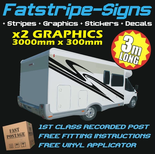 3m MOTORHOME VINYL GRAPHICS STICKERS DECALS CAMPER VAN RV CARAVAN HORSEBOX MX