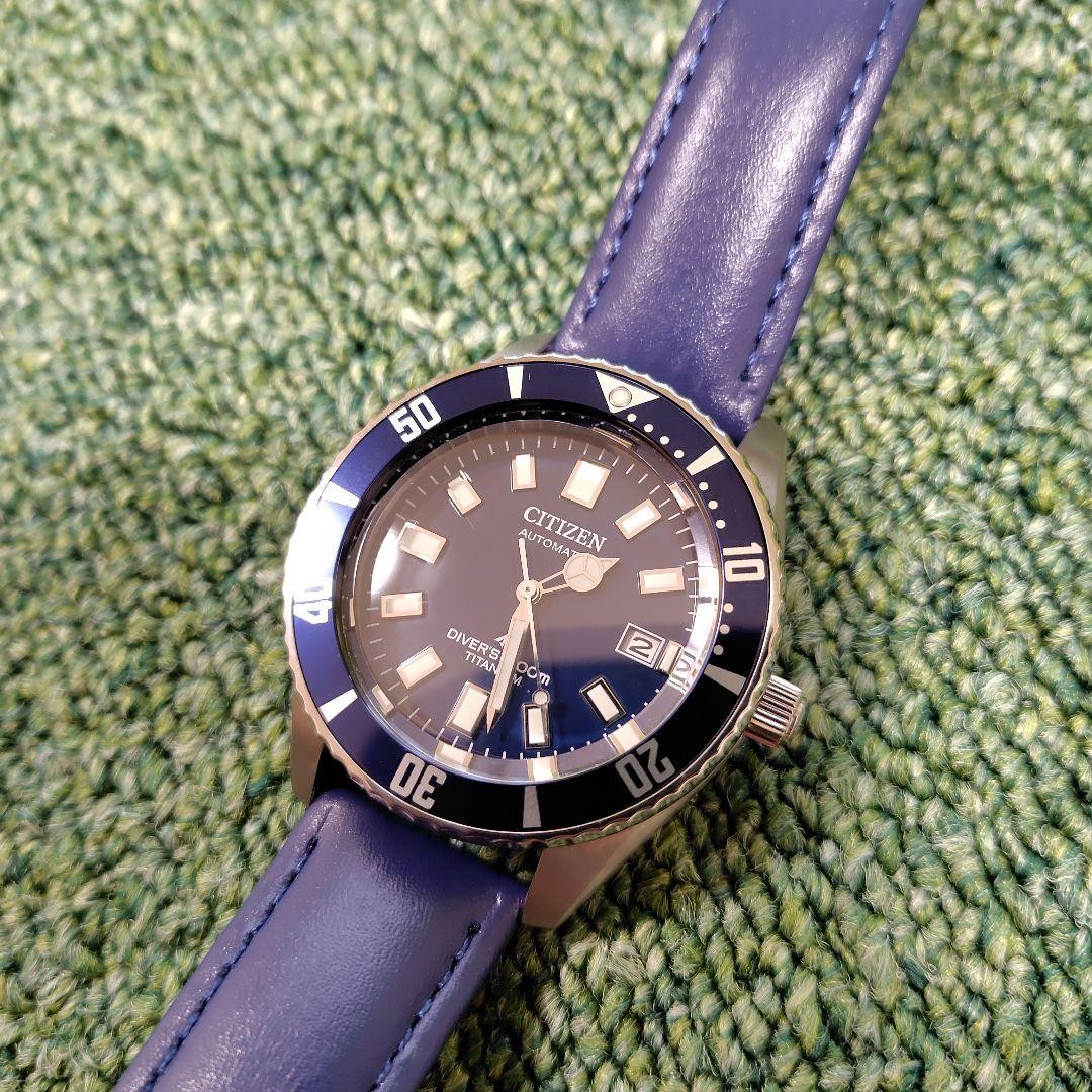 Citizen automatic blue dial men's watch 21785