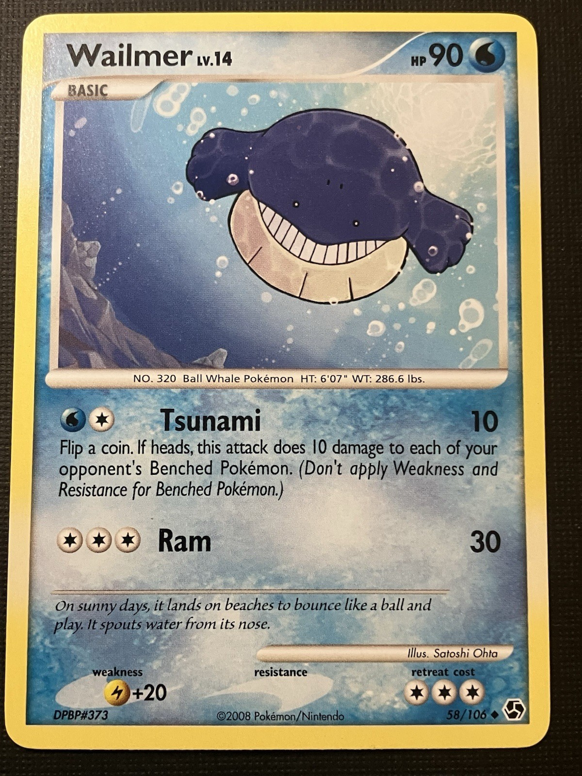 Wailmer 58/106 Pokemon Diamond & Pearl Great Encounters 2008 Uncommon