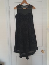 Ladies Black Evening Quiz Dress Size 12
