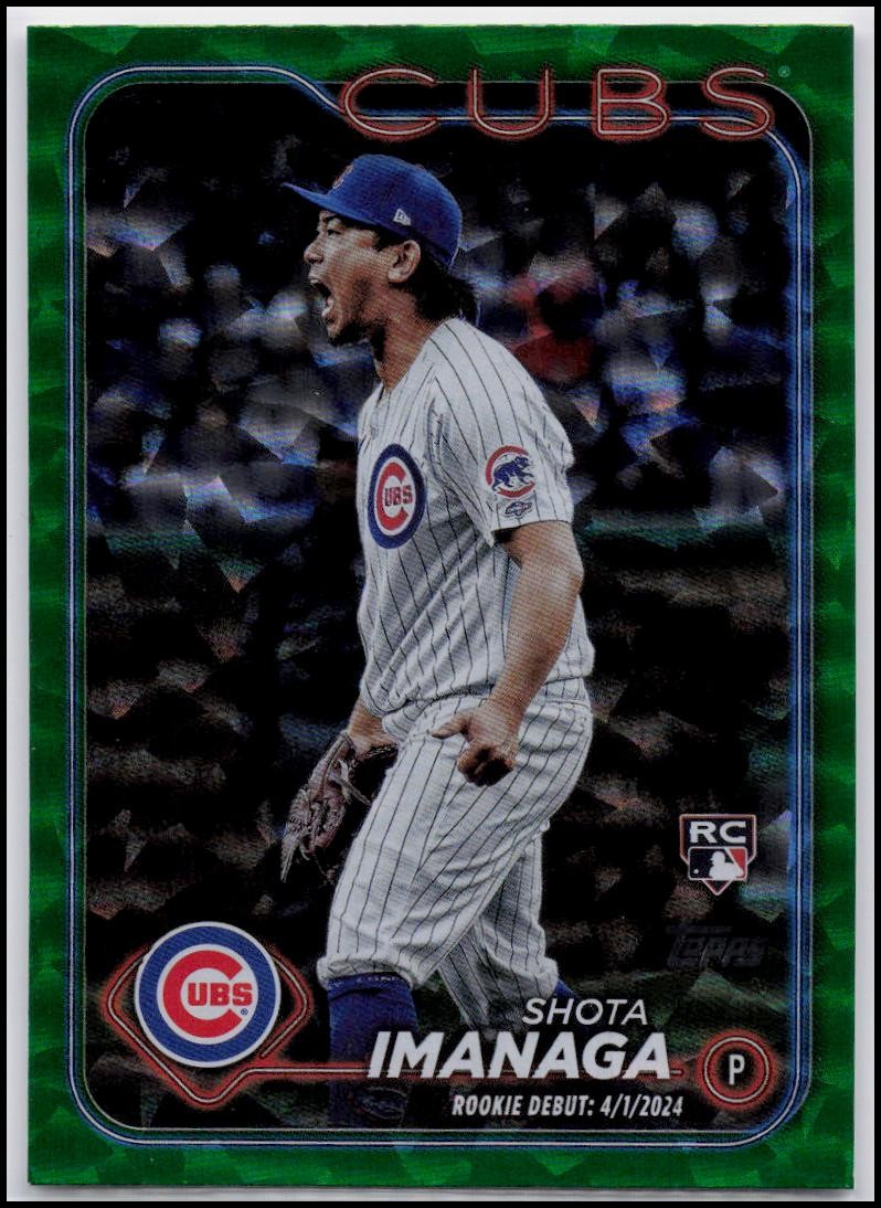 2024 Topps Update #US281 Shota Imanaga Green Crackle Foilboard #/499