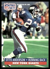 Ottis Anderson 1991 Pro Set #595 Giants NFL READ FREE SHIPPING AutographDen