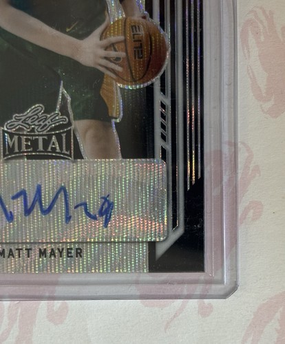 2022 Leaf Metal Matt Mayer RC ARC Black Wave Prizm 2/10 SSP - Mavericks / Illini - Bild 7 von 7