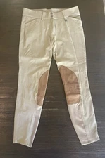 Romfh 28R Women’s Knee Patch Breeches - Tan With Brown Knee Patch