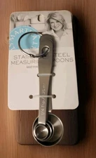 Martha Stewart Stainless Steel  Measuring Spoons Set of 4 Baking Cooking New