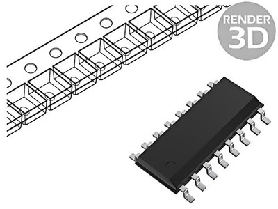 5X ULN2004AD IC: driver darlington,Transistor-Array SOP16 0,5A 50V Ch: 7 TAEJIN