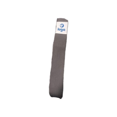 IUGA Yoga Strap Gray Cotton Stretching Belt for Flexibility and Physical Therapy