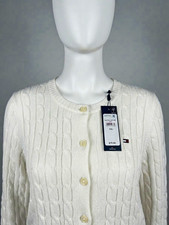 Tommy Hilfiger Women s 2XL White Cable-Knit Button Front Cardigan Sweater NWT