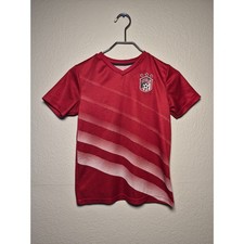 Xersion Boys USA Soccer Jersey Red quick Dri Athleric Shirt Size Medium 10-12