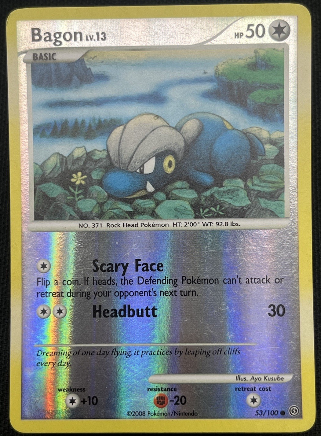 Bagon 53/100 Reverse Holo Common Stormfront Pokemon TCG LP