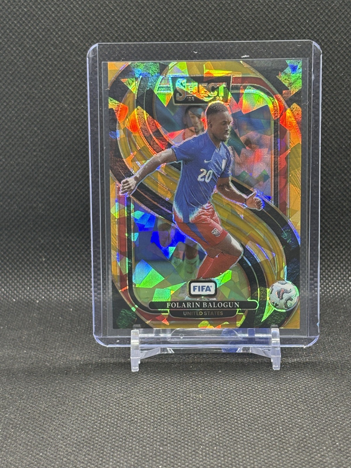 Folarin Balogun 2024-25 Panini Select Mezzanine 8/10 Gold Ice - United States