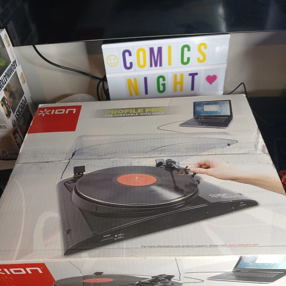 New ION Profile Pro USB Turntable w/Input 120v MSRP $119.99 Vinyl Record Music - Image 2 of 4