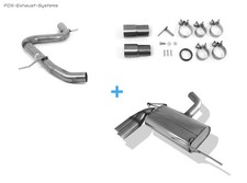 Edelstahl Race-Anlage Kat Ø70mm-System Seat Altea XL 5P 2x80mm
