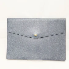 NO TARIFF CHAUMET Clutch Bag Black Leather 1636339