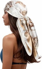 Satin Silk Hair Scarf 35 Square Head Wrap Bandana Neck Scarf Women