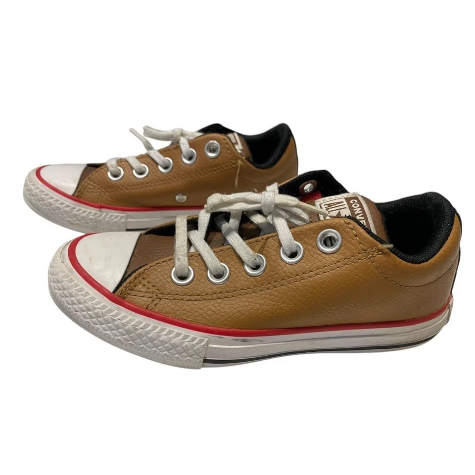 Zapatillas Converse All-Star de Cuero Marrón Talla: US 12 Niños Pequeños Foto 3 de 4