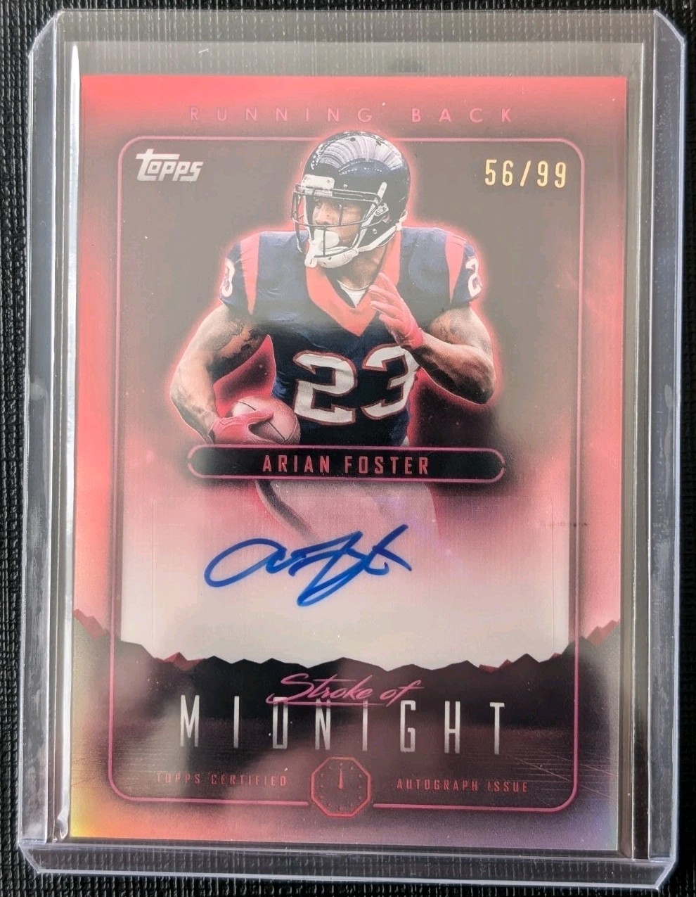 2024 Topps Midnight Arian Foster Stroke Of Midnight Twilight Auto /99 Texans!