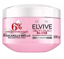 LOREAL  ELVIVE GLYCOLIC GLOSS MASCARILLA BRILLO RECONSTRUCTORA/300G