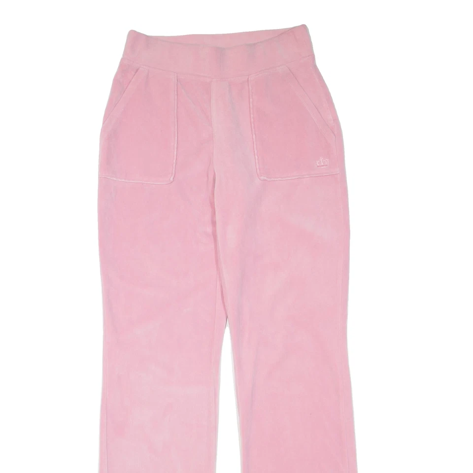 JUICY COUTURE Pantalones De Chándal Para Mujeres Rosa Rectos XS W24 L31 - Imagen 2 de 4