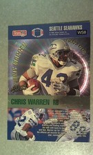 Chris Warren Seattle Seahawks 1994 Action Pack UNFOLDED WS Oddball