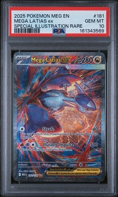 2025 POKEMON MEGA EVOLUTION MEGA LATIAS EX #181/132 SIR FULL ART PSA 10