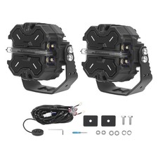 3.5" LED Nebelscheinwerfer RGB DRL IP68 Spot & Side Shooter For Off Road ATV UTV
