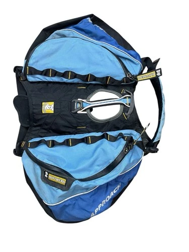 RUFFWEAR Approach Pack Dog Gear Harness Backpack Saddlebag Hiking Medium Blue 
