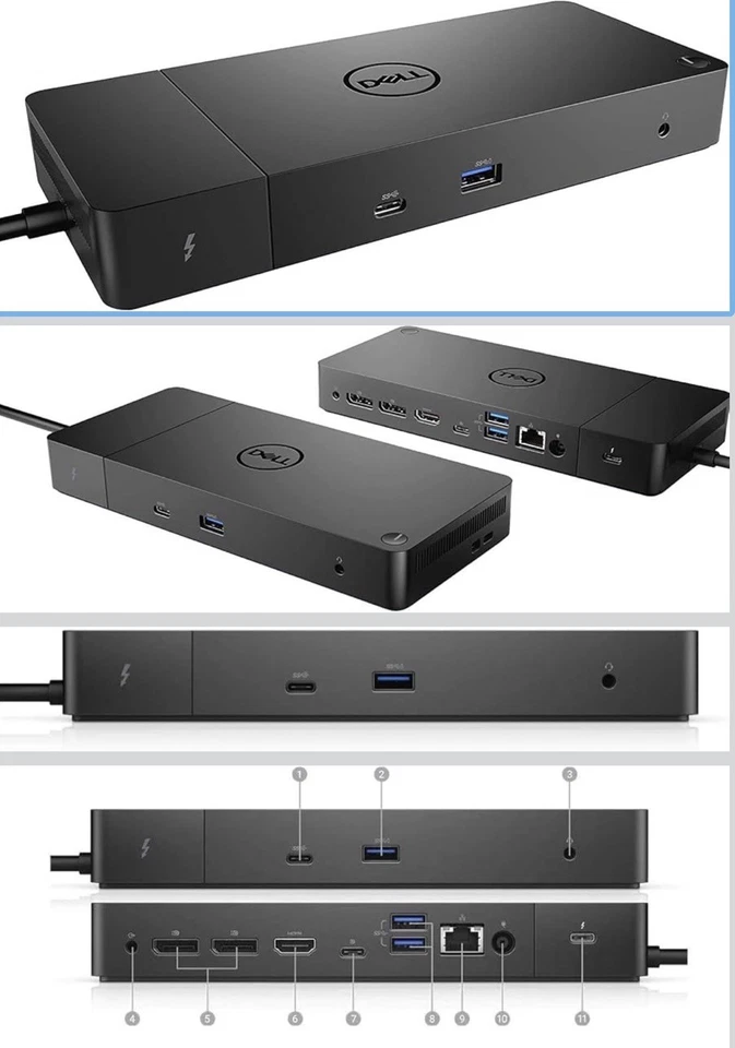 戴尔 Dock WD19TB 有线 USB-C 扩展坞 - 黑色,加利福尼亚州快速发货 — 第 4/4 张图片