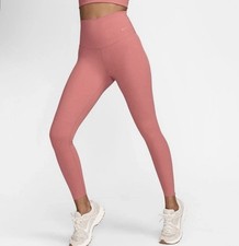 Nike Zenvy Rib 7/8 Leggings Women  s S Rose Pink High-Waisted HF1443-634 NWT 110
