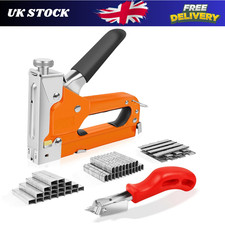 3 IN 1 HEAVY DUTY STAPLE GUN TACKER UPHOLSTERY STAPLER WITH 3000 NAILS + STAPLES