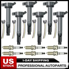 6PCS Ignition Coil + 6PCS Spark Plug Pack For 2006-2012 Toyota RAV4 V6-3.5L US