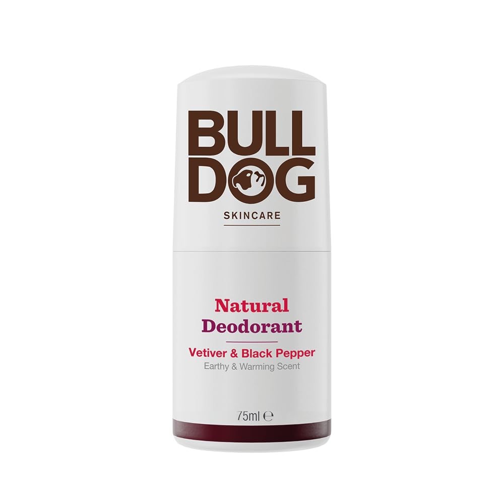 BULLDOG SKINCARE - Vetiver and Black Pepper Roll On 75 ml (Pack of 1), White